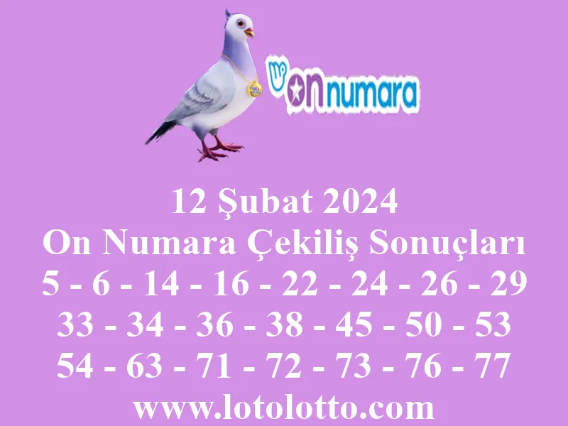 On Numara 12 Şubat 2024 Çekiliş Sonuçları