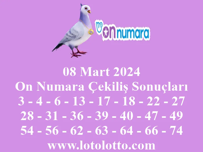 On Numara 08 Mart 2024 Çekiliş Sonuçları