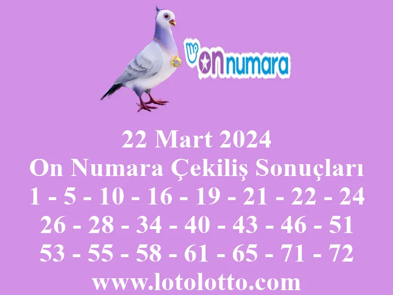 On Numara 22 Mart 2024 Çekiliş Sonuçları