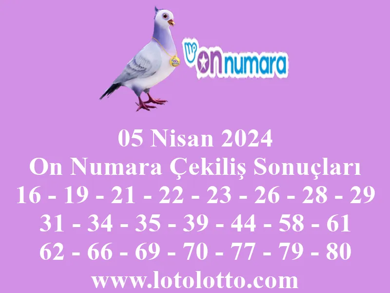 On Numara 05 Nisan 2024 Çekiliş Sonuçları