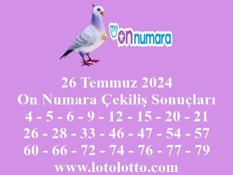 26 Temmuz 2024 On Numara Çekiliş Sonuçları